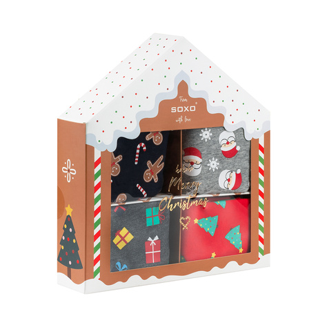 Set di 2x calzini e boxer SOXO GOOD STUFF da uomo per Natale