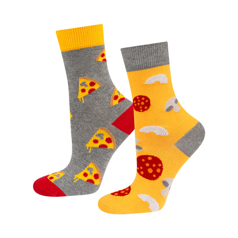 Set di 5 calzini da donna colorati SOXO con pizza