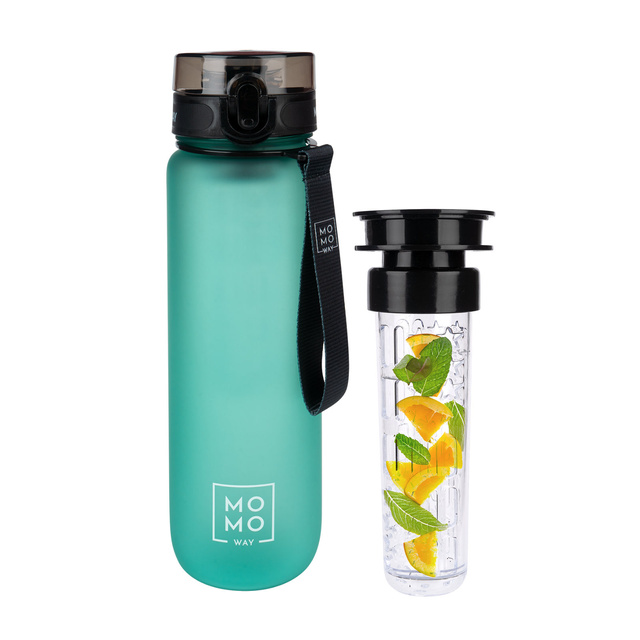 MOMO WAY Borraccia verde | resistente e pratica | BPA free | Tritan