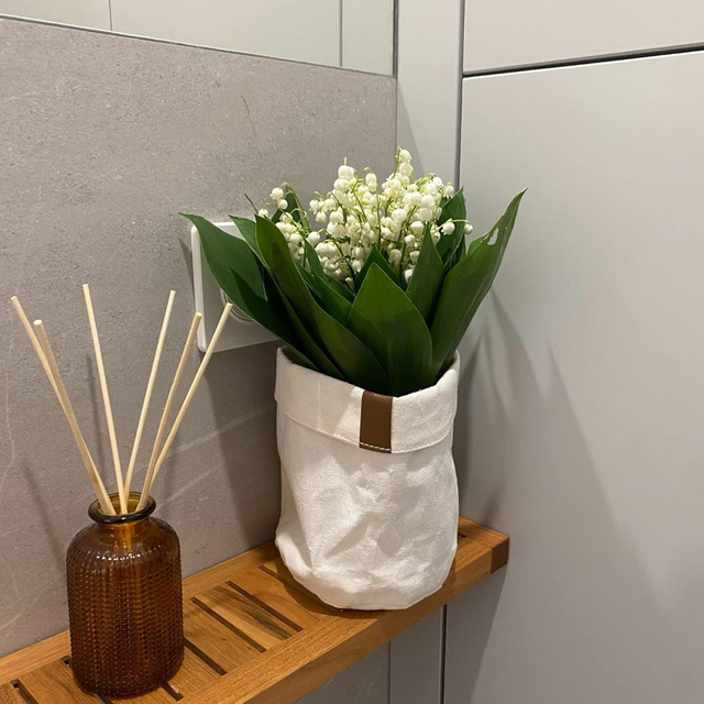 Set di 3x cestini da bagno Momo Way beige 10/13/16 cm