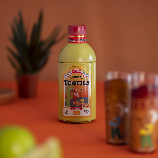 Calzini colorati SOXO GOOD STUFF Tequila in una bottiglia