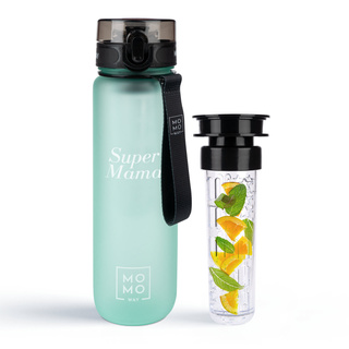 MOMO WAY Borraccia verde chiaro | ideale per i viaggi | BPA free | Tritan