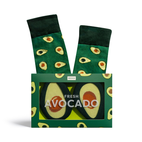 Calzini da donna | SOXO da uomo | Avocado in scatola | idea regalo divertente | calzini divertenti per lei | per lui Unisex