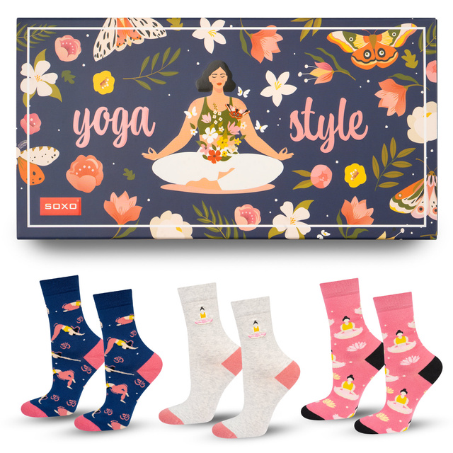 Calze SOXO Yoga da donna in confezione da 3 paia