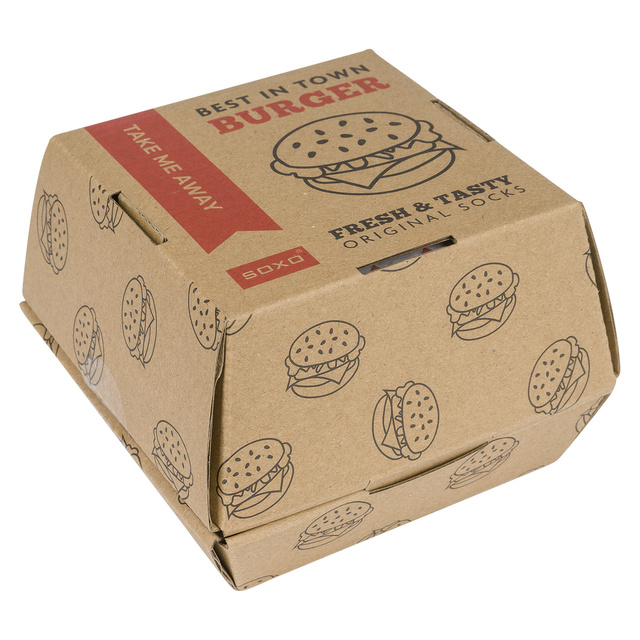 3 calzini da uomo | Hamburger nel pacchetto | Kebab nella confezione | regalo divertente per lui