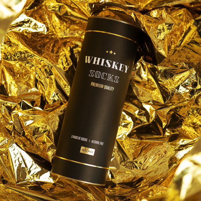 Set di 3 calzini da uomo colorati SOXO GOOD STUFF Whisky 