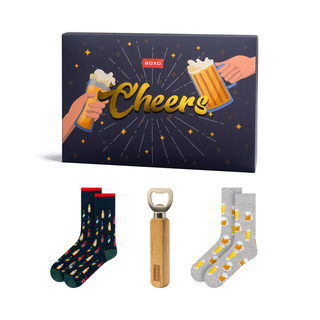 Set di calzini da uomo SOXO Cheers – 2 paia e un apribottiglie