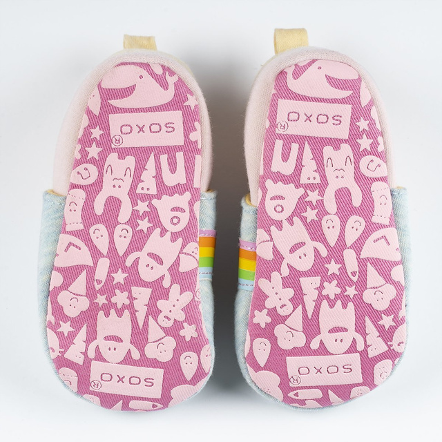 Pantofole SOXO blu con sole e nuvola