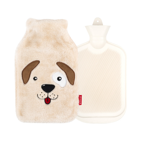 Borsa dell'acqua calda GRANDE 1,8 l Riscaldatore SOXO in una custodia di peluche - Idea regalo per cani