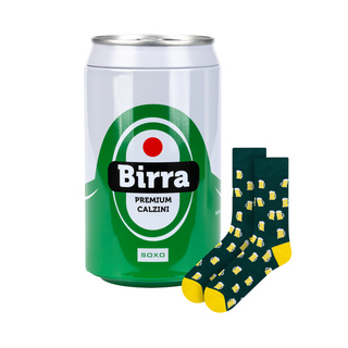 Calzini colorati da uomo SOXO GOOD STUFF | birra in lattina | regalo per un uomo