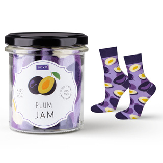 SOXO GOOD STUFF calzini da donna plum jam in barattolo