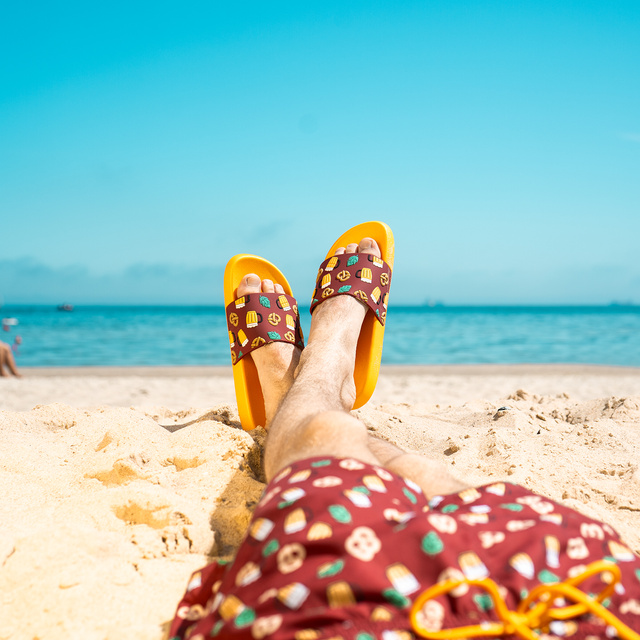 Infradito da spiaggia da donna per uomo SOXO Birra | Perfetto per una vacanza al mare e una piscina | Materiale in gomma