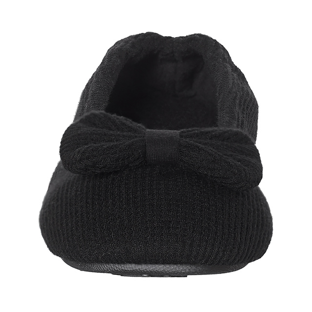  Pantofole ballerine da donna SOXO nere con fiocco