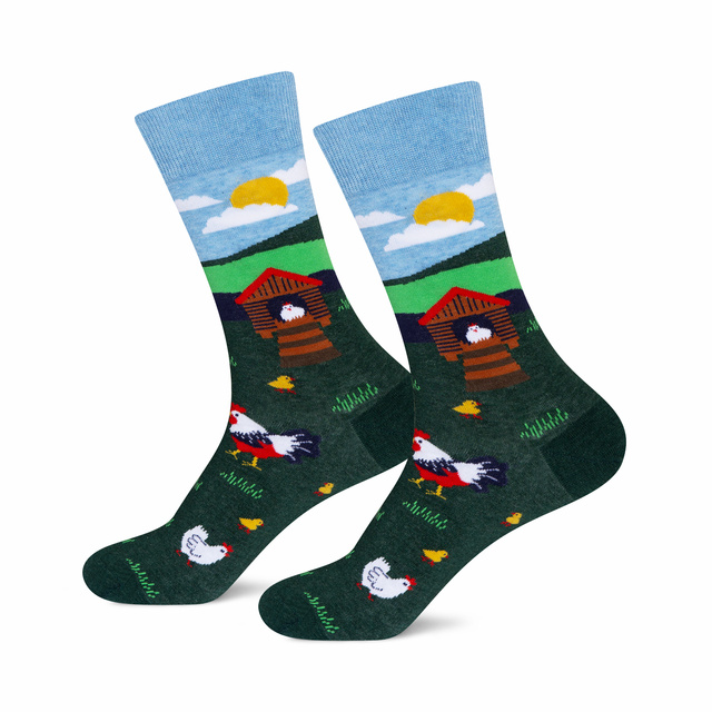 Calzini Colorati da Uomo SOXO Uova di Campagna - 3 paia