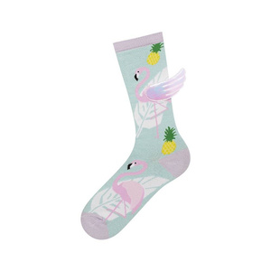 Calze al ginocchio per bambini blu SOXO flamingo blu