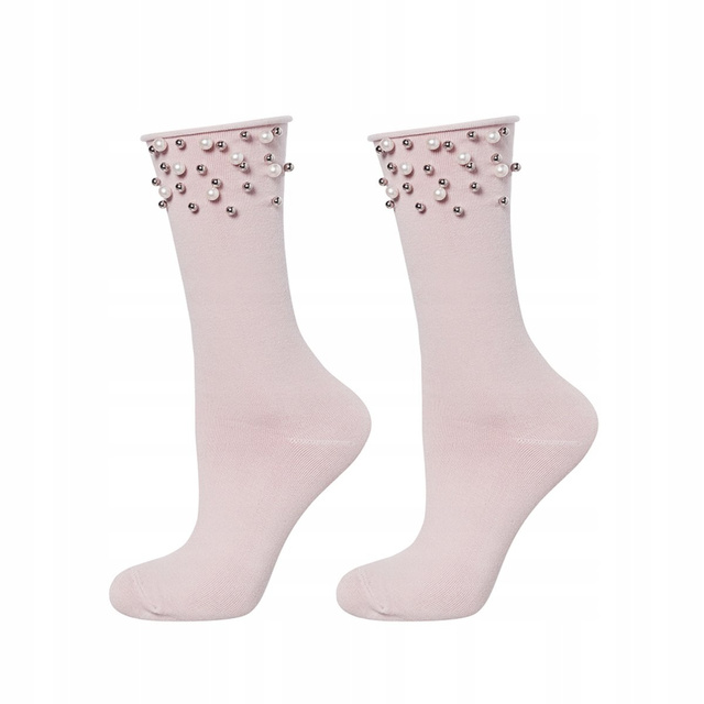 SOXO Calze da donna con "Perle" rosa chiaro
