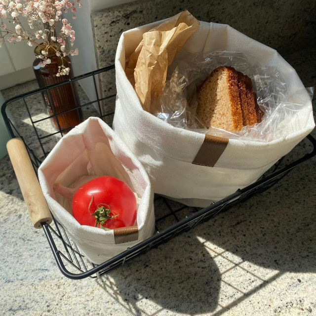 Set di 3x cestini da bagno Momo Way beige 10/13/16 cm