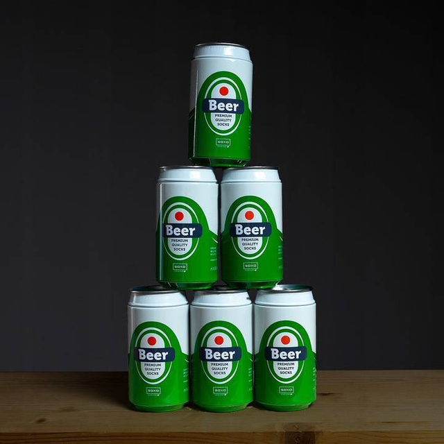 Calzini colorati da uomo SOXO GOOD STUFF divertenti birra in lattina