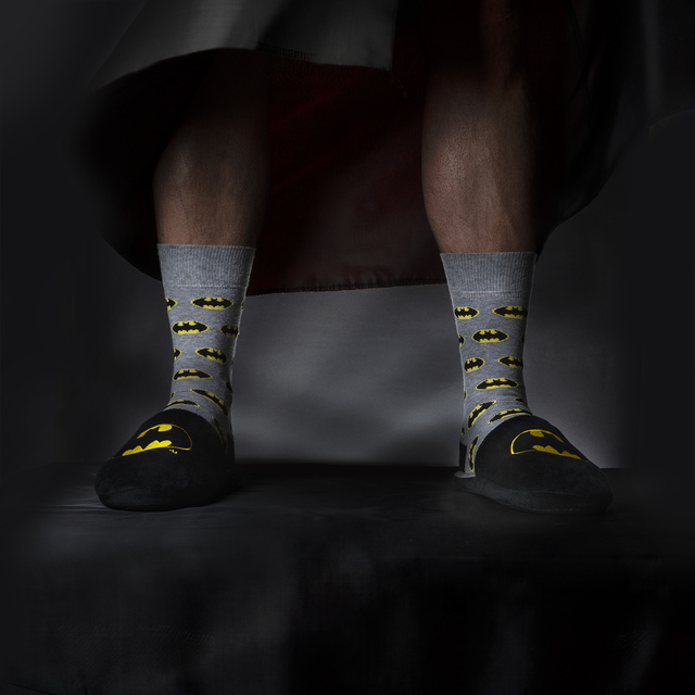 Pantofole da uomo SOXO Batman DC Comics | in una confezione regalo