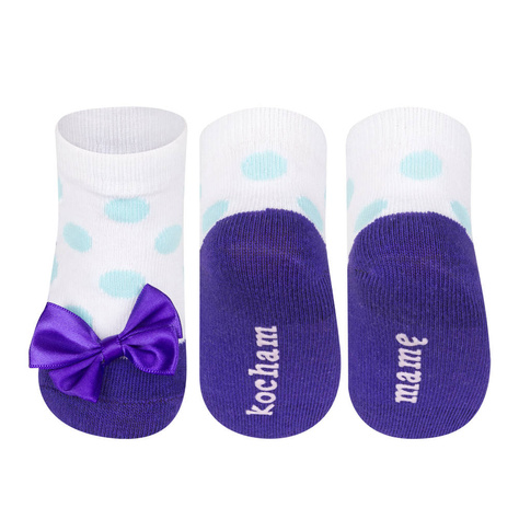 Ballerine viola SOXO baby calzini con scritta with