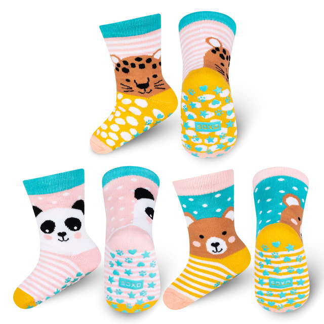 Set di 3 calzini colorati per bambini SOXO animali