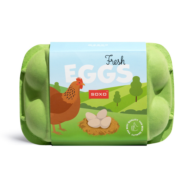 Calzini Colorati da Uomo SOXO Uova di Campagna - 3 paia