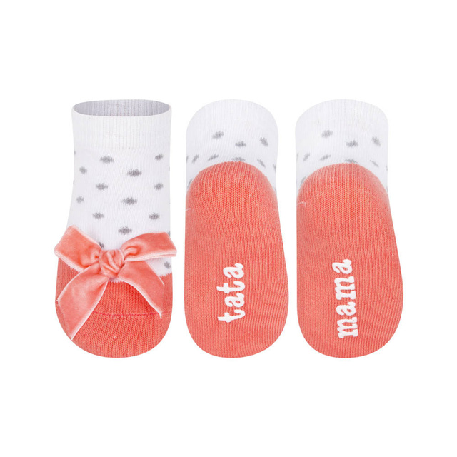 Arancione SOXO calzini per bambini ballerine con scritta