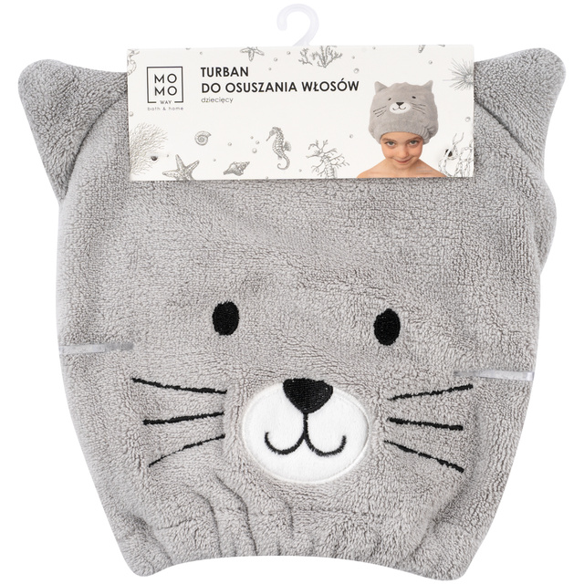 Turbante da bagno per bambini MOMO WAY gatto | asciugamano 