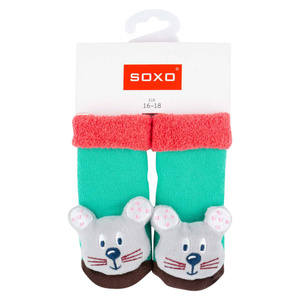 Calzini colorati SOXO per bebè con sonaglio in ABS