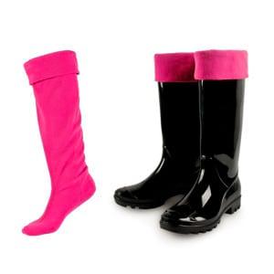 Calzini da donna classici SOXO per stivali di gomma suola ABS rosa