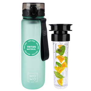 MOMO WAY Borraccia verde chiaro | ideale per i viaggi | BPA free | Tritan