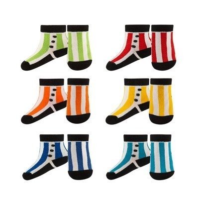 Set di 6 scarpe da ginnastica colorate con calzini per bambini SOXO