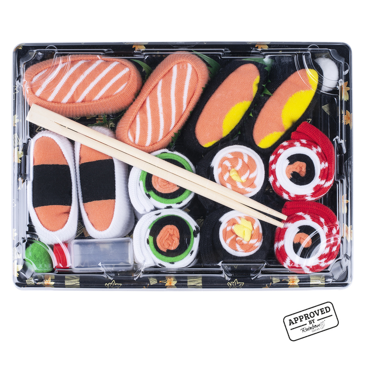 Set di 6 calzini colorati SOXO sushi in una scatola