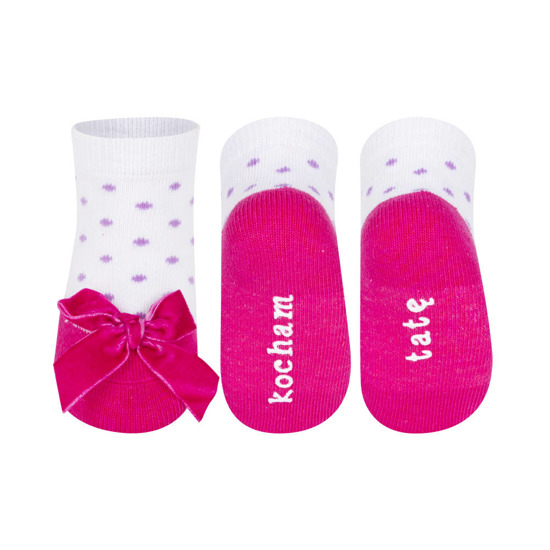 Ballerine rosa SOXO baby calzini con una scritta