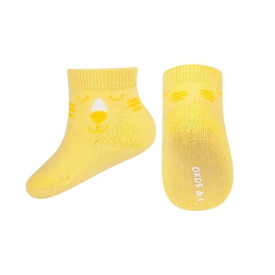Calzini SOXO gialli per bambini con faccine