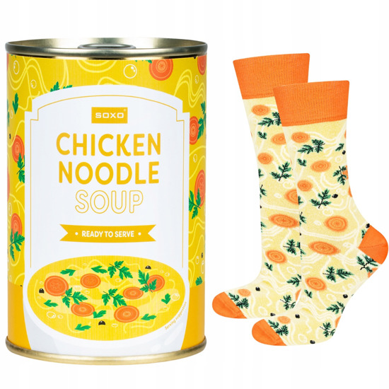 Calzini colorati da uomo SOXO GOOD STUFF chicken soup in scatola