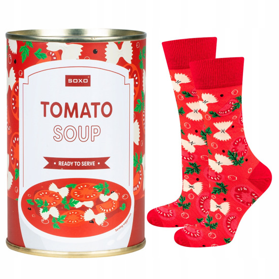 Calzini colorati da uomo SOXO GOOD STUFF tomato soup in scatola