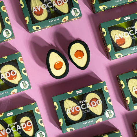 Calzini da donna | SOXO da uomo | Avocado in scatola | idea regalo divertente | calzini divertenti per lei | per lui Unisex