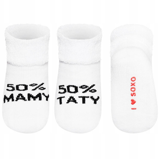 Calzini per bambini SOXO bianchi con iscrizioni
