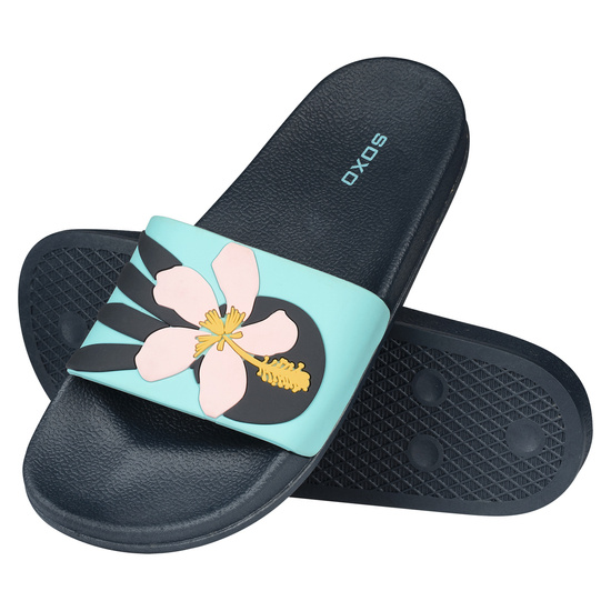 Premium Donna Uomo SOXO Beach Flip Flops in Floral | Ideale per le vacanze estive e la piscina | Gomma