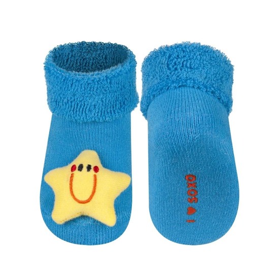 SOXO calzini blu per bambini con stella 3D a cricchetto