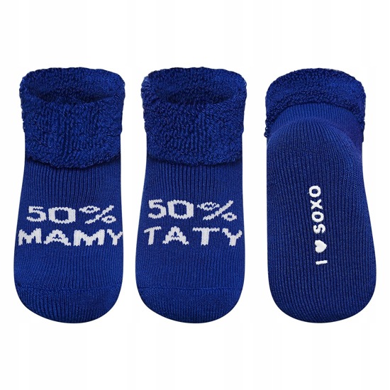 SOXO calzini da bambino blu navy con iscrizioni