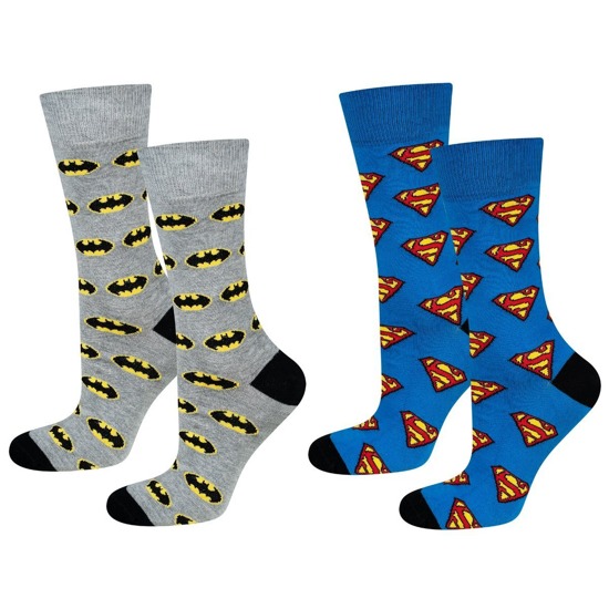 Set di 2 calzini SOXO GOOD STUFF Batman Superman DC Comics