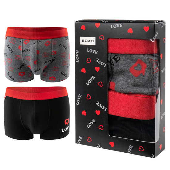 Set di 2x boxer SOXO per un regalo per lui in cotone