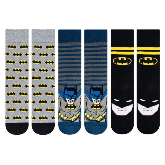 Set di 3 calzini SOXO GOOD STUFF Batman DC Comics