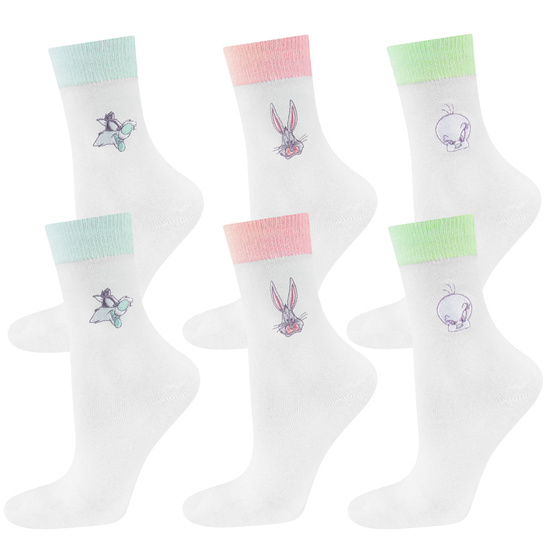 Set di 3 calzini da donna SOXO | calzini felici | Looney Tunes | regalo | colori