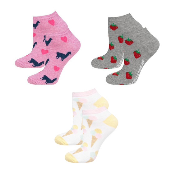 Set di 3 calzini da donna colorati SOXO per un regalo