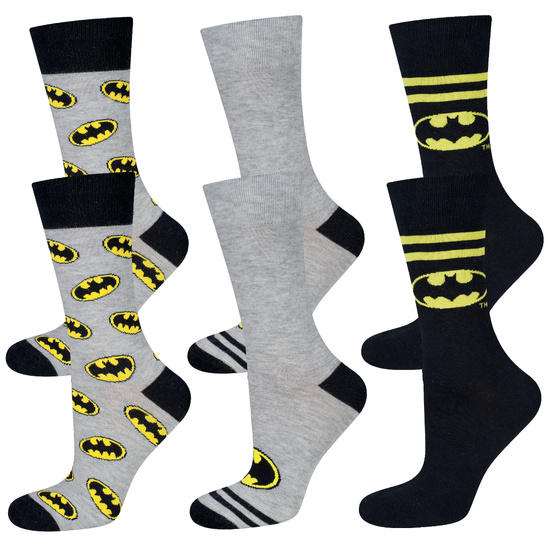 Set di 3 calzini da uomo | Batman DC Comics | per un regalo | colori