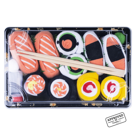 Set di 5 calzini colorati SOXO sushi in una scatola