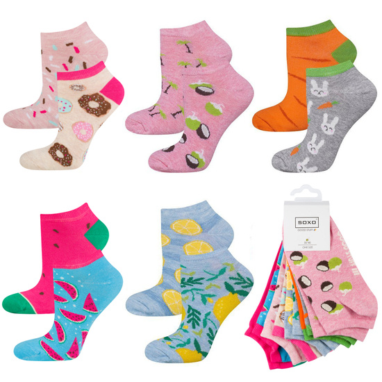 Set di 5 calzini da donna colorati SOXO